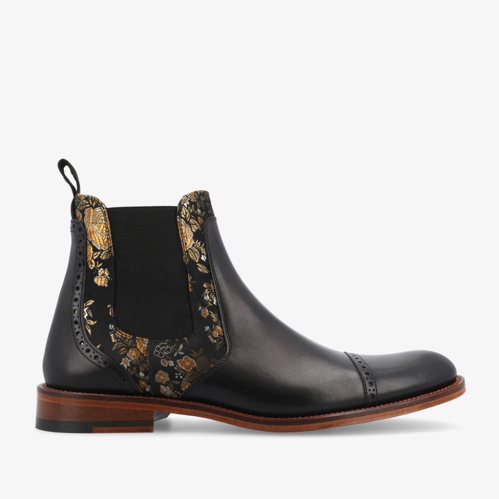 Valencia Black Leather Mens Chelsea Boots - Eden Noir | TAFT